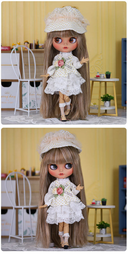 ICY DBS Blythe 1/6 BJD Doll – 30cm Tan Skin Matte Face Jointed Body, Anime Girl Toy Gift