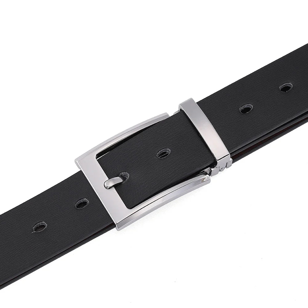 Men’s Pin Buckle Cowskin Leather Belt – High-Quality Designer Waist Strap, Luxury Fashion Accessory
