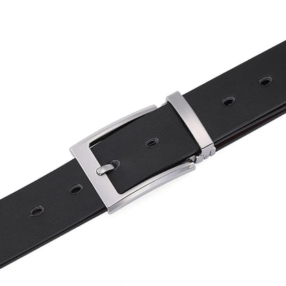 Men’s Pin Buckle Cowskin Leather Belt – High-Quality Designer Waist Strap, Luxury Fashion Accessory