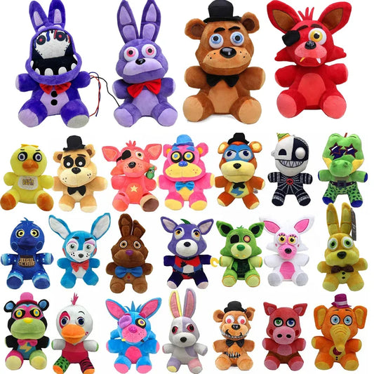 Five Nights at Freddy’s Plush Toy Set – Cute FNAF Stuffed Dolls Bonnie, Bear, Foxy & Freddy for Kids Gift