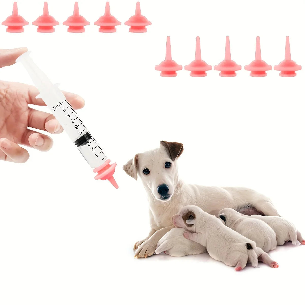 Small Animal Nursing Nipples – Kitten, Puppy & Squirrel Feeding Teat Replacement for Baby Pet Bottle Care Accessories