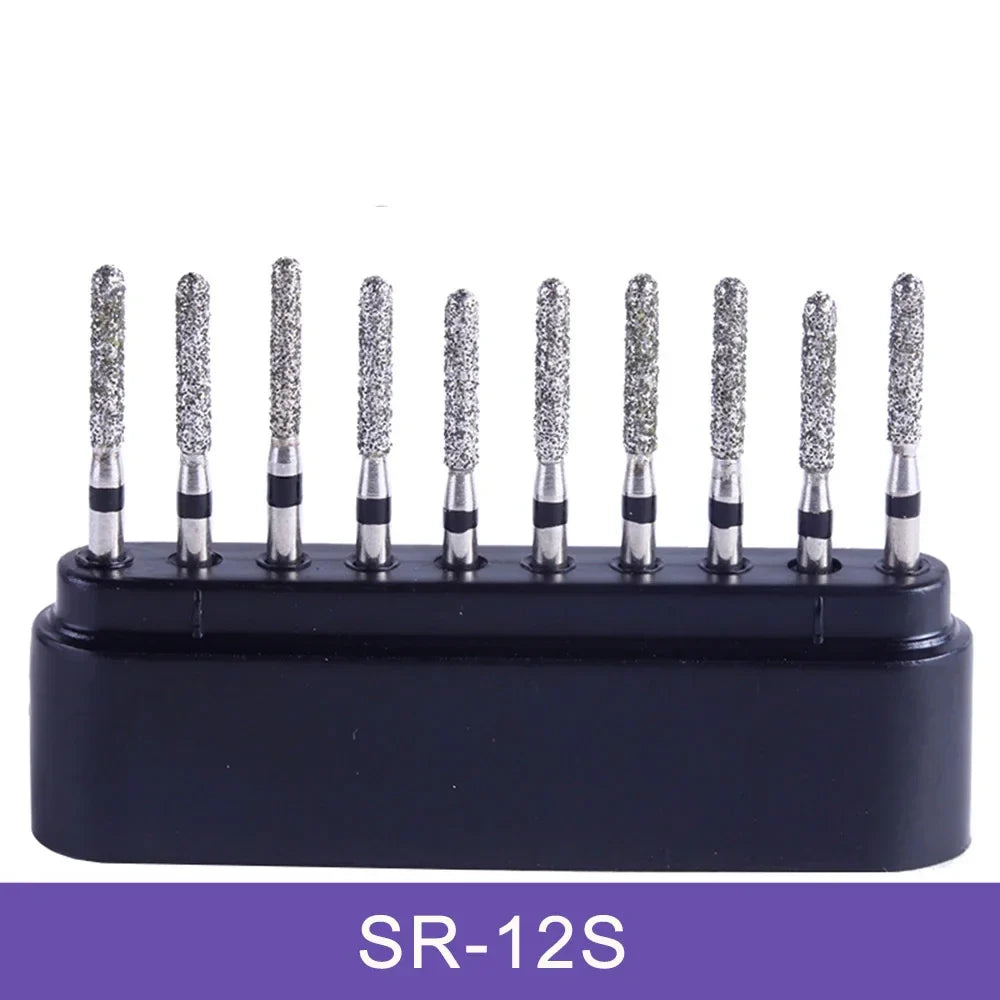 AZDENT Dental Diamond Burs Kit – Multiple Models with Black Storage Box for High-Speed Handpiece