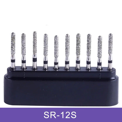 AZDENT Dental Diamond Burs Kit – Multiple Models with Black Storage Box for High-Speed Handpiece