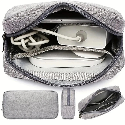 Digital Portable Organizer Case – Travel Storage Bag for Headphones, Chargers, USB Cables & Accessories