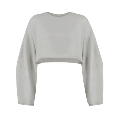 Women’s Sports Crop Top – Long Sleeve Gym & Yoga Workout Fitness Shirt
