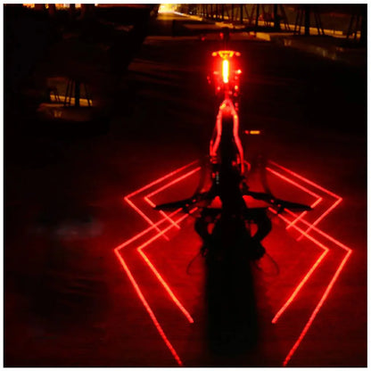 USB Rechargeable Bike Rear Light - Waterproof LED Taillight with Line Warning Lamp for MTB and Road Bicycles