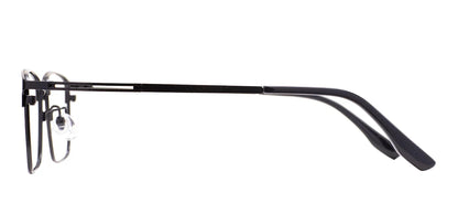 Comfortable Rectangular Men’s Business Glasses – Full Rim Browline Metal Frame for Optical Prescription Lenses