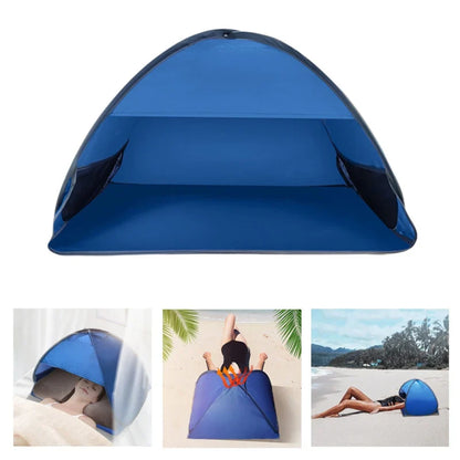 Beach Headrest Sunshade Tent – UV-Protecting Sunshelter, Automatic Open, Portable Outdoor Sunshade for Adults & Kids Camping
