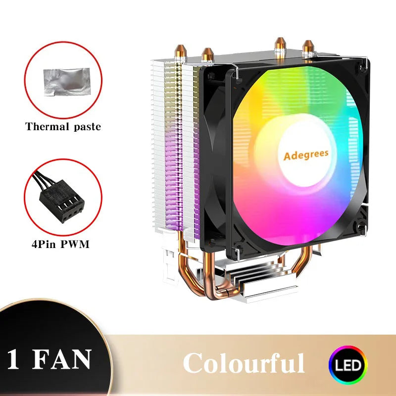CPU Air Cooler X79/X99 — 3-Pin/4-Pin PWM Fan for Intel LGA 1366/1151/1155/1200/1700/2011 & AMD AM3/AM4/AM5