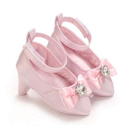 Infant Pre-Walker Princess Shoes - Baby Girls Bow Party Walking Footwear