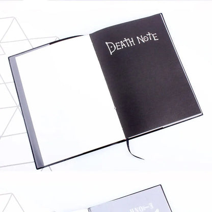 A5 Anime Notebook Set – Leather Journal, Feather Pen, Animation Art Writing Notepad with Necklace