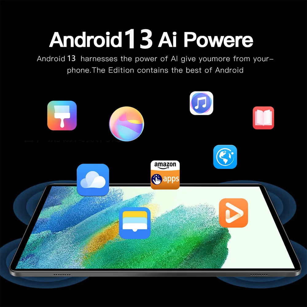10.1" Android 13 Tablet – Octa-Core, Dual SIM 3G Call, Dual Cameras, 4GB RAM 64GB ROM, WiFi, Google Play