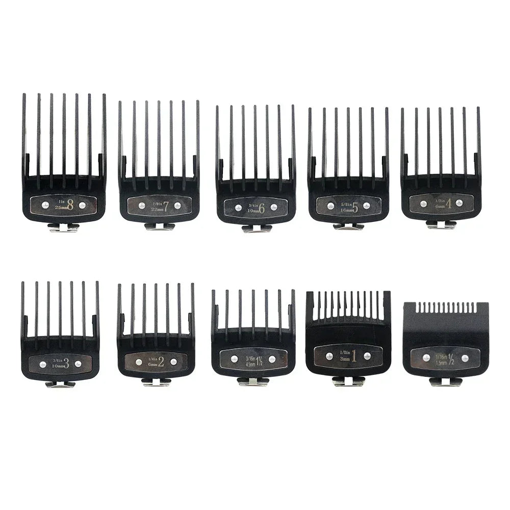 8/10PC Universal Hair Clipper Guard Set – Professional Limit Guide Combs for Wahl Trimmers & Barber Accessories