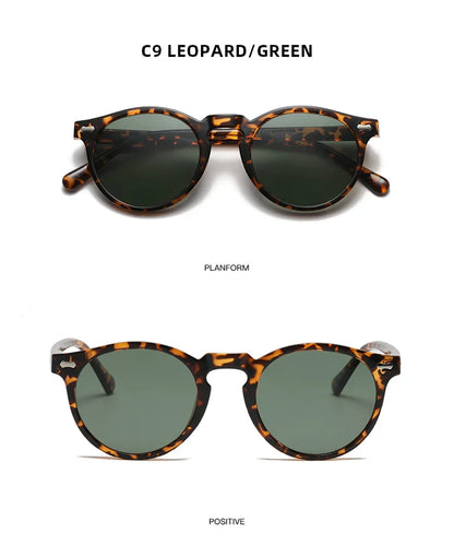 Retro Round Polarized Sunglasses – Vintage Fashion Shades for Men & Women, Driving Eyeglasses