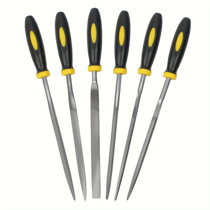 Premium High-Carbon Steel Needle File Set – Ergonomic Non-Slip Handles for Precision Filing Wood, Plastic & Model Craft Work
