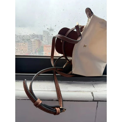 Y2K Nylon Handbag | Non-Punching Makeup Bag with Felt Lining, Portable Travel & Wallet Storage Bag