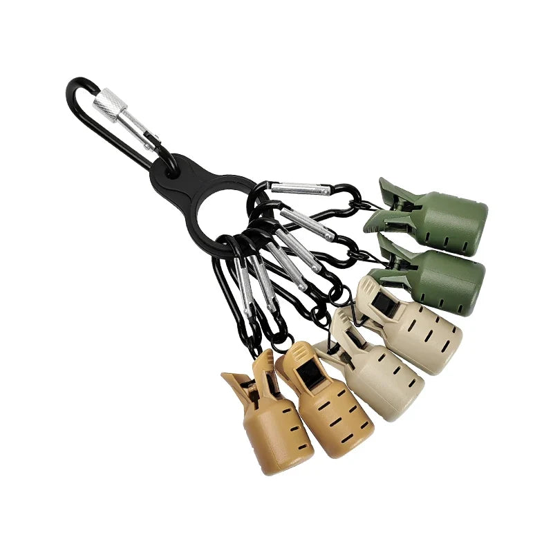 Squid Jig Bait Protector Kit - 6-Piece Egi Hook Covers with Carabiner