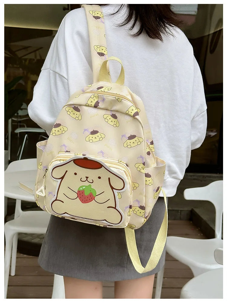Anime Cartoon Kuromi, Melody & Cinnamoroll Backpack – Kawaii Canvas Schoolbag for Boys & Girls, Hello Kitty Fashion Kids Backpack