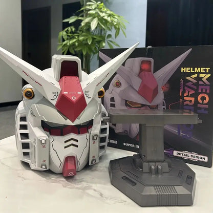 Vol.1 RX-78-02 Cyberpunk Helmet – 1:1 Mech Robot Mask with Touch Control Light, Cosplay Costume & Halloween Toy Gift for Kids
