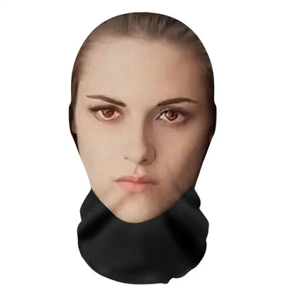 3D Pattern Mesh Face Mask – Funny Printed Head Scarf & Ice Silk Sunscreen Head Cover for Party, Cosplay & Celebrity Look