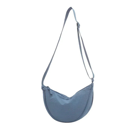 Nylon Hobo Chest Shoulder Bag – Large Capacity Half Moon Crossbody Messenger for Women, Travel & Everyday Use