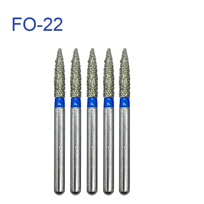 5pcs FG Dia 1.6mm Dental Drills – High-Speed Handpiece Diamond Burs for Teeth Whitening