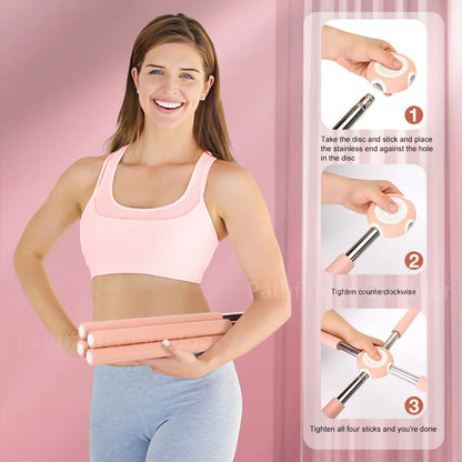 Adjustable Yoga Hunchback Corrector: Stainless Steel Body Stick for Improved Posture, Standing Training - Gym & Home Sports Equipment