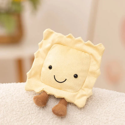Cute Dessert Plush Toys – Soft Cake, Waffle, Pancake, Macaron, Éclair Stuffed Dolls for Kids Gift & Home Decor