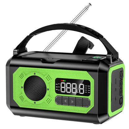 12000mAh AM/FM/NOAA Weather Radio – Solar Hand Crank Portable Emergency Radio with 2 Solar Panels, Reading Lamp for Camping