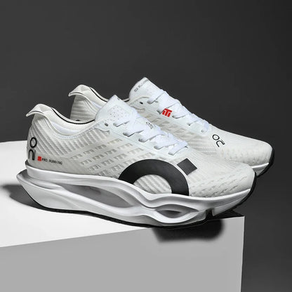 Men's Casual Running Shoes - Lightweight Mesh Walking Sneakers with Lace-Up Vulcanized Sole