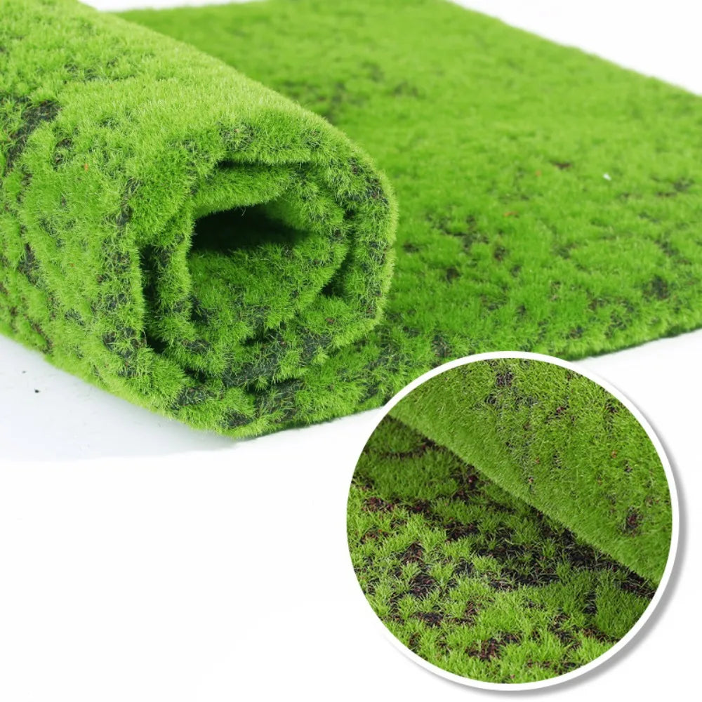50×50cm Artificial Moss Grass Mat - Lifelike Faux Greenery for DIY Wall & Garden Decor