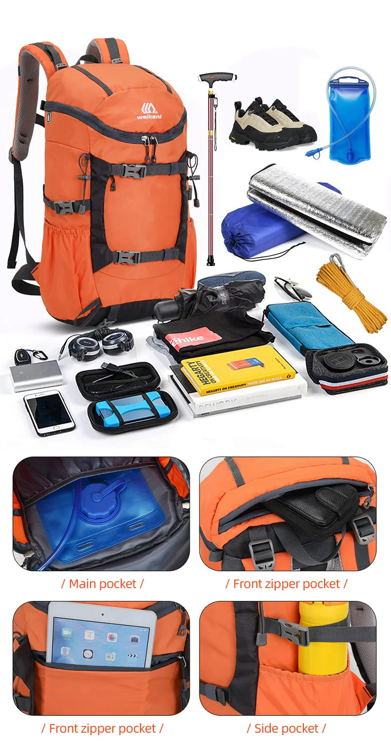 Hydration Backpack for Hiking, Running & Cycling — Outdoor Sports, Camping, Climbing & Travel Bag for Men & Women