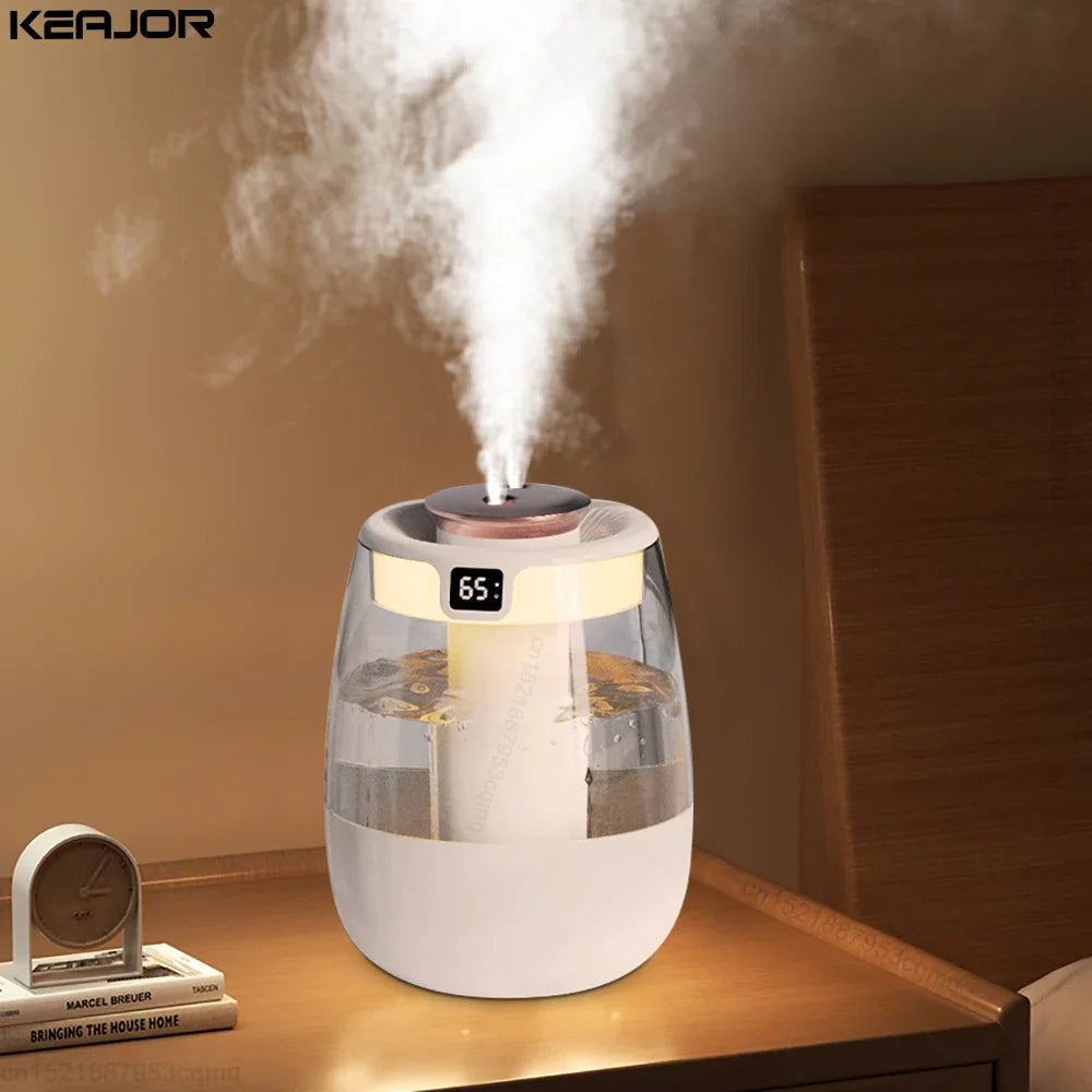 1300ML Air Humidifier – Double Spray Port Essential Oil Diffuser with USB & Light for Home and Office