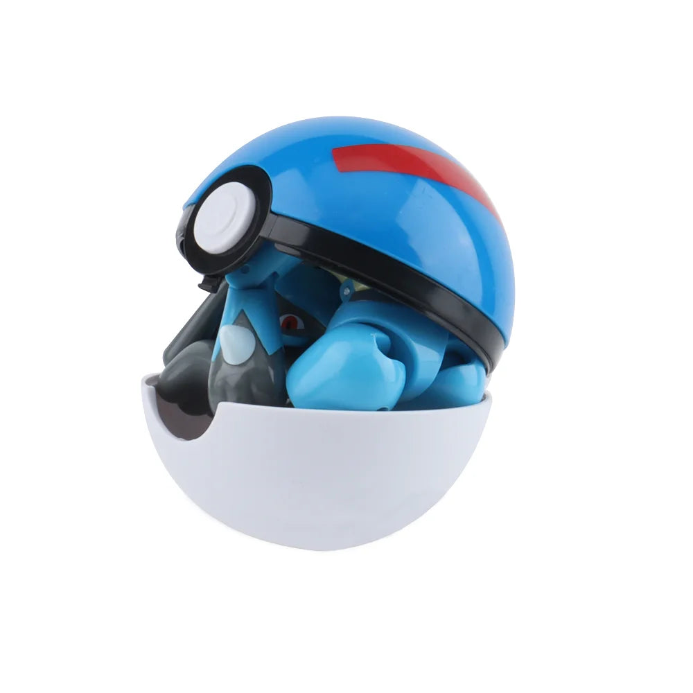 Pokemon Action Figures Set – Pikachu, Gengar, Dragonite, Snorlax & Pokeball Toys