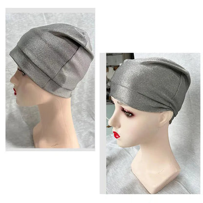 Silver Fiber EMF Protection Cap - Shield Against Radiation, RFID, and Electromagnetic Waves - Computer & EMF Protection Hat Beanie