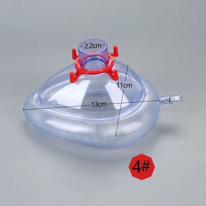 PVC Sterilized Disposable Anesthesia Masks — Resuscitation Face Masks for Adults, Children & Animals (6 Sizes)