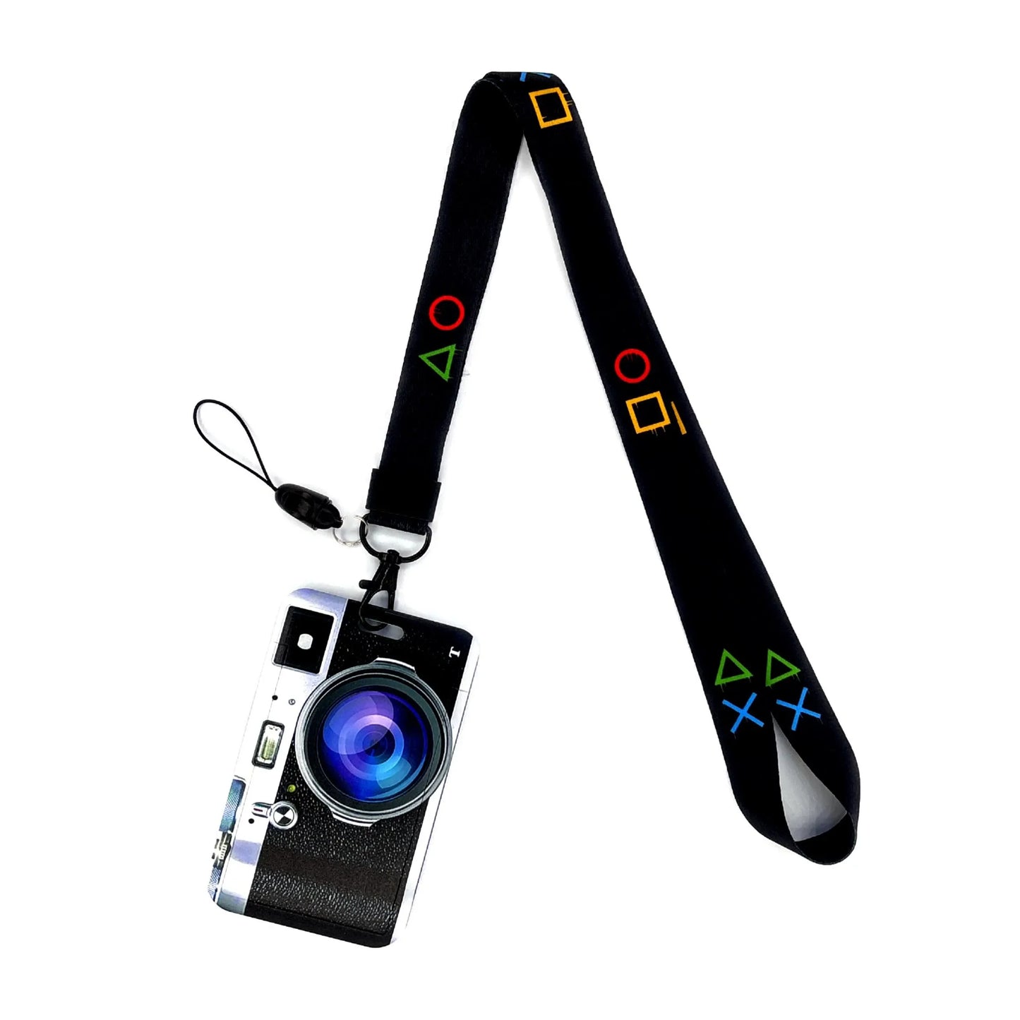 Vintage Tape ID Card Holder with Hanging Rope – Mobile Phone & Chest Card Lanyard