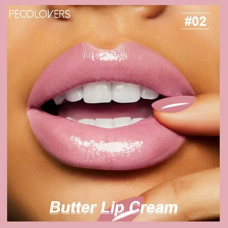 Butter Silky Hydrating Lip Gloss – Long-Lasting Liquid Lipstick in Pink & Red Tones