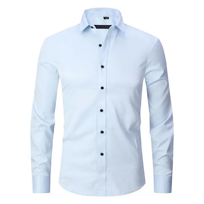 Men’s Slim Fit Dress Shirt - Long Sleeve Business Casual Formal Shirt for Spring Office & Elegant Wear