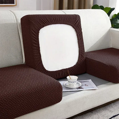 Thick Jacquard Elastic Sofa Seat Cover – Anti-Dust Removable Couch Cushion Protector Slipcover