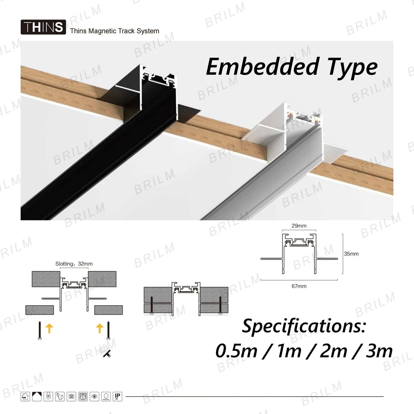 Ultra-Thin 6mm Magnetic Track Light – Dimmable LED Spot Lamp with Smart Tuya Zigbee Gateway