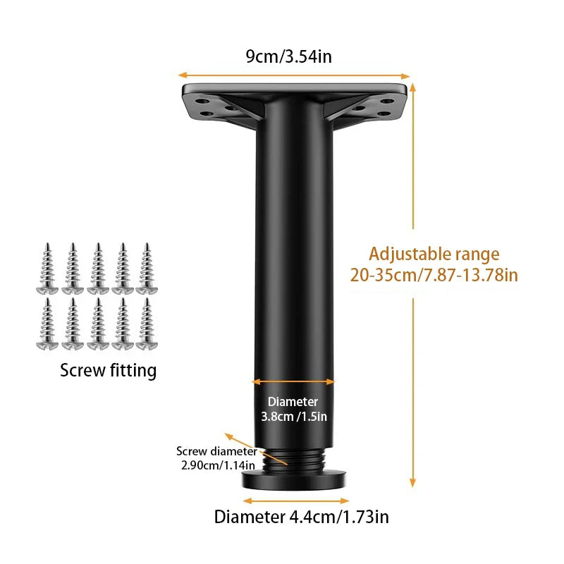 Telescopic Adjustable Bed Beam Support – Reinforced Plastic Sofa Leg, Load-Bearing Furniture Leg Bracket