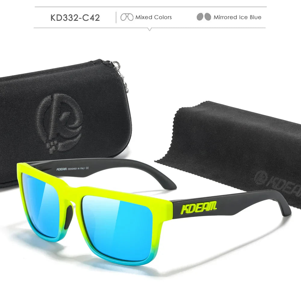 KDEAM Photochromic & Polarized Sunglasses - Category 3 Polarization, Unique Frame Surface Eyewear for Men & Women with Case