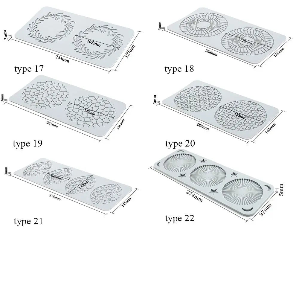 Flower & Leaf Pattern Silicone Mold — Fondant Cake Lace Mat for DIY Baking, Craft & Cake Decoration