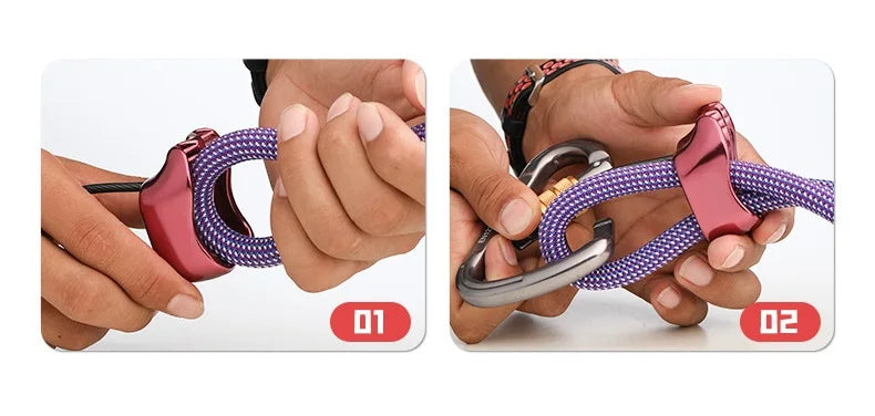 25kN Aluminum ATC Descender – Rock Climbing & Mountaineering Rigging Gear for Indoor/Outdoor Use