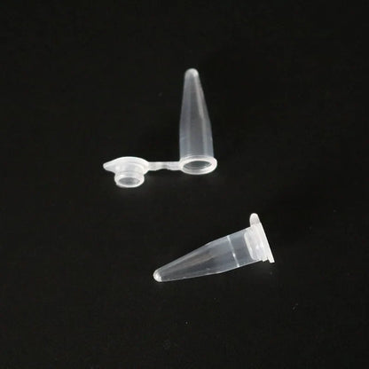 50PCS Micro 0.2ml Centrifuge Tubes – Transparent Plastic Test Tube Containers with Lids for Lab Use