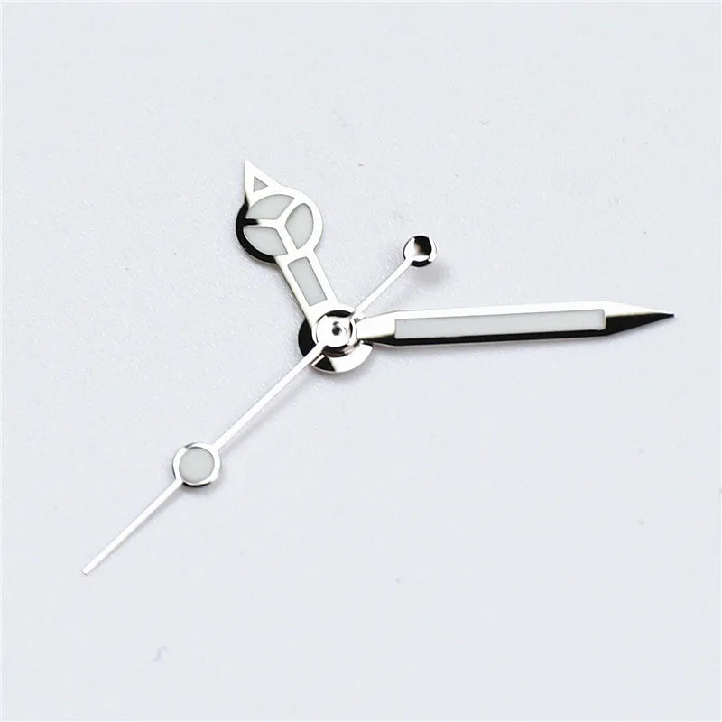 High-Quality Watch Hands – Polished Silver 12.5×12×8mm, C3 & BGW9 Green/Blue Luminous for NH35, NH36, NH34 Movements