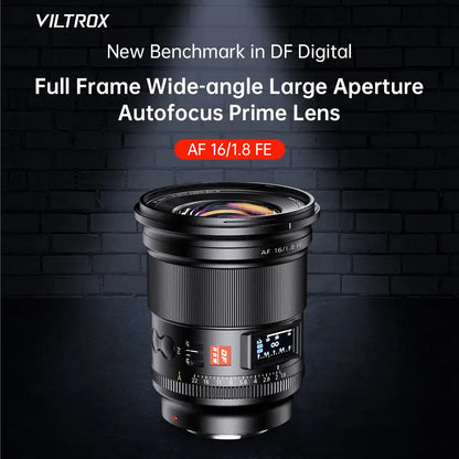 Viltrox AF 16mm F1.8 FE Lens – Full Frame Wide-Angle Fisheye for Sony E ZVE10, A7IV, A7SIII Mirrorless Cameras