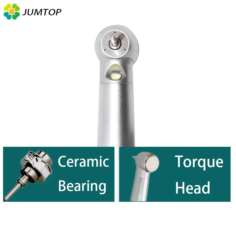 Dental LED High-Speed Handpiece – Air Turbine with Triple Water Spray & Ceramic Bearing (2/4 Hole)