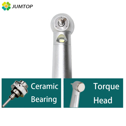 Dental LED High-Speed Handpiece – Air Turbine with Triple Water Spray & Ceramic Bearing (2/4 Hole)